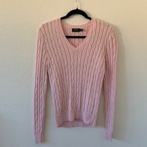 Ralph Lauren Pink V-neck Sweater